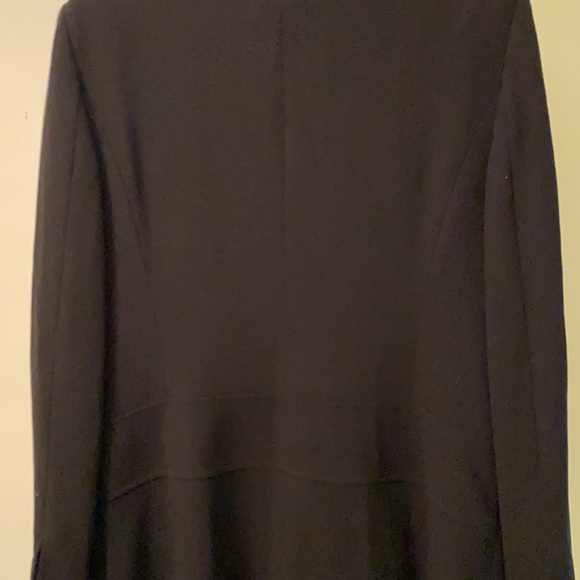 Escada Gorgeous Black Wool Stretch Logo Button Lined Coat - Picture 4 of 9